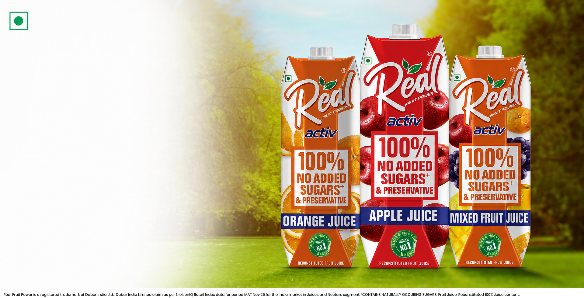Réal Activ Juices: 11 Healthy 100% Sugar Free Juices | Dabur