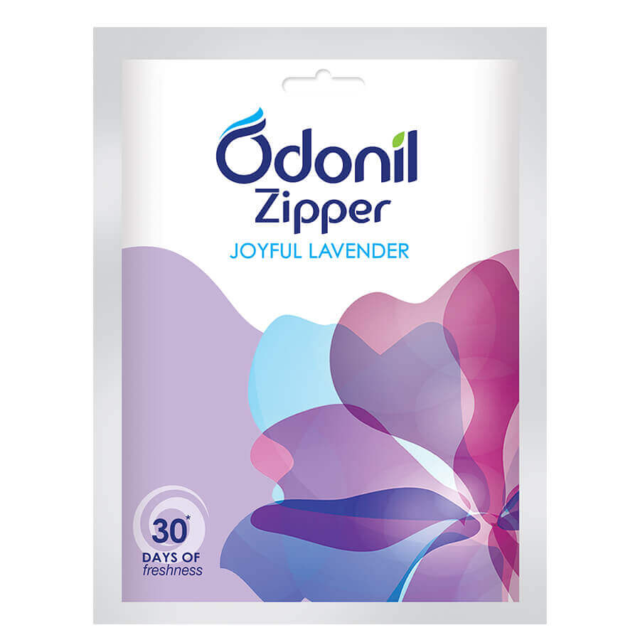 Odonil Bathroom Air Freshener Zipper: Joyful Lavender